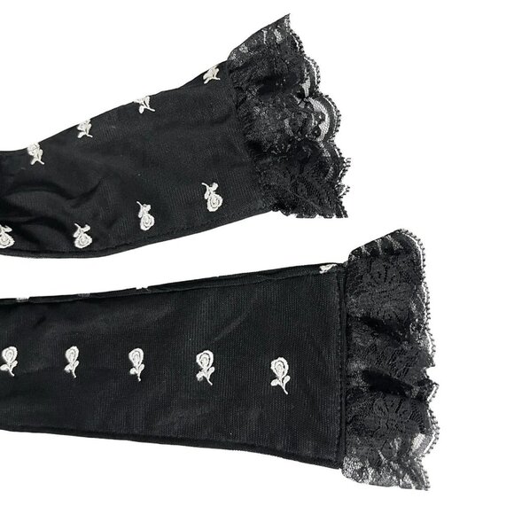 NWT Gothic Lolita Size S 4 Embroidered Floral Rose Motif Babydoll Dress - Picture 7 of 7